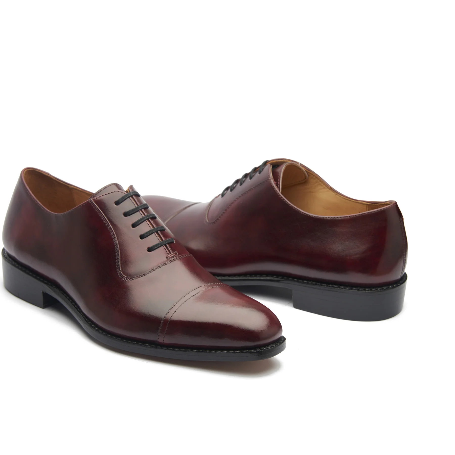 Adele, Adelaide Oxford - Burgundy Museum Calf | Hand Welted Contemporary Classics - Image 3