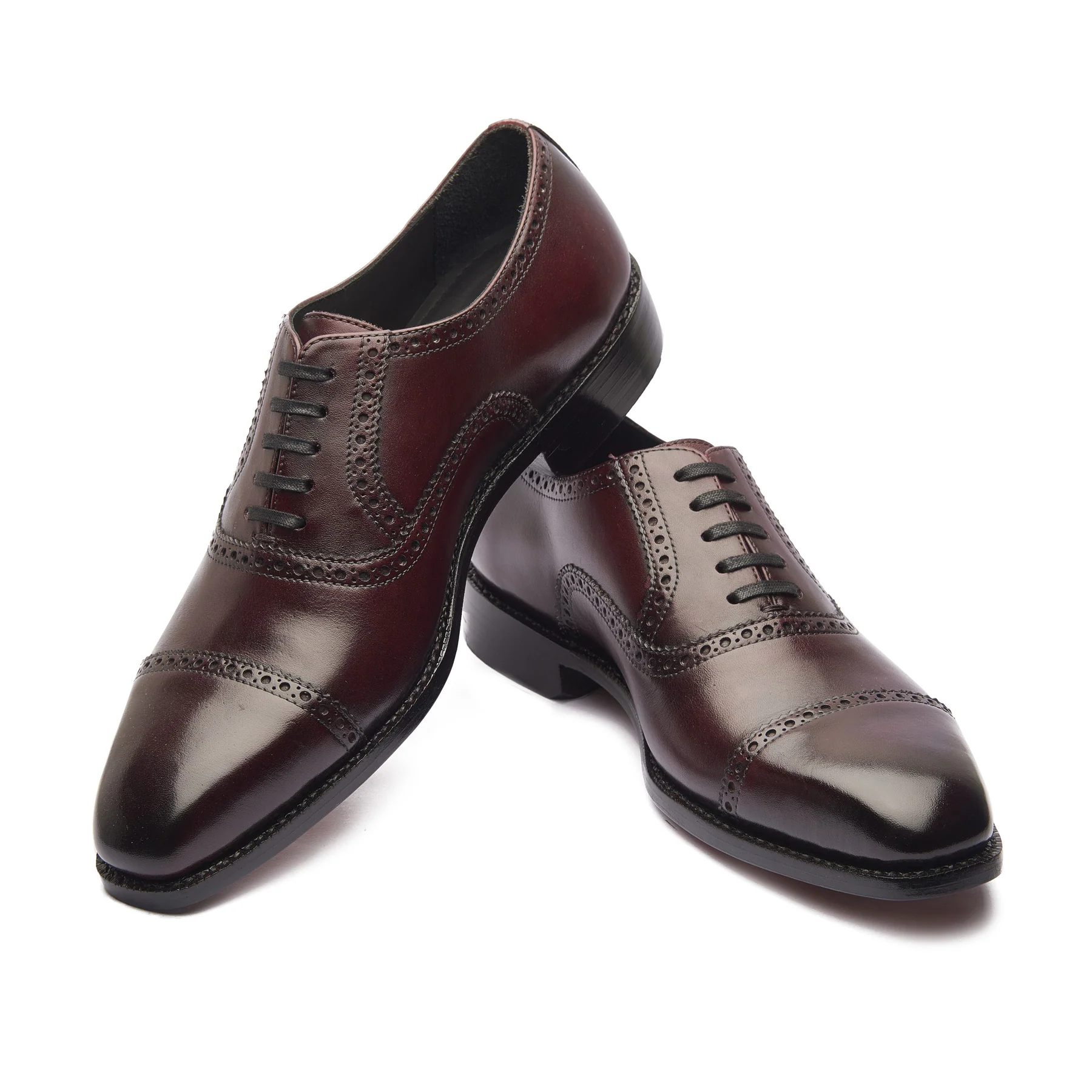 Bemer, Quarter Brogue Oxford - Burgundy | Hand Welted Classics Collection - Image 4