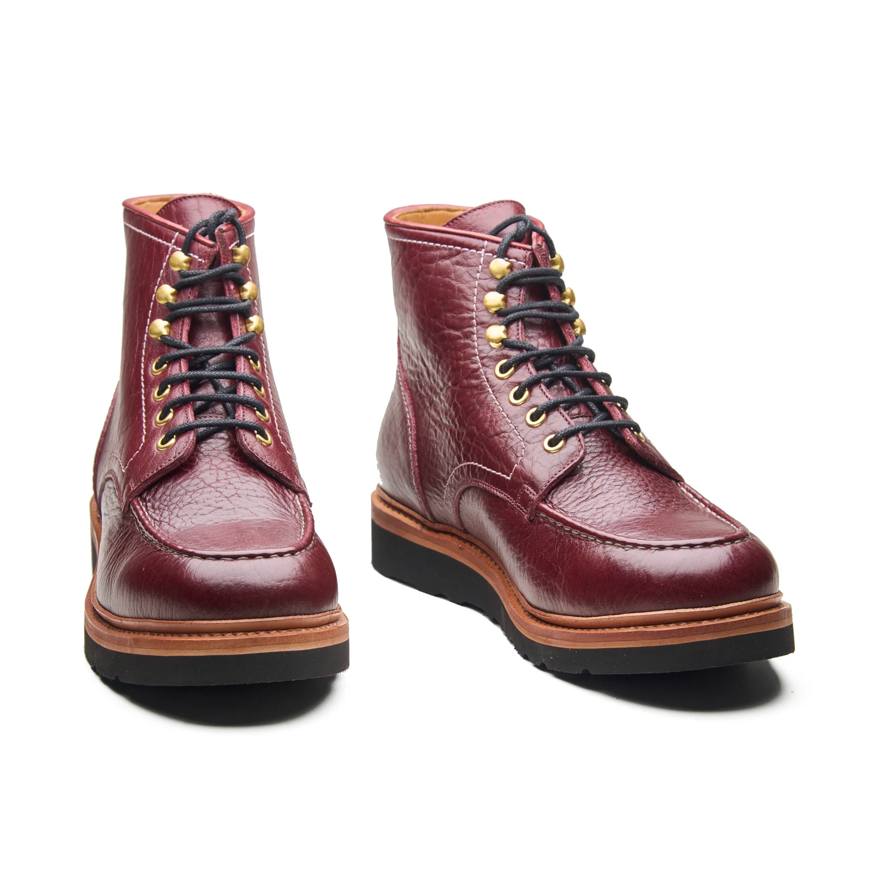 Dallas, Moctoe Boot - Burgundy Bison | Hand Welted Boots 2.0 - Image 3