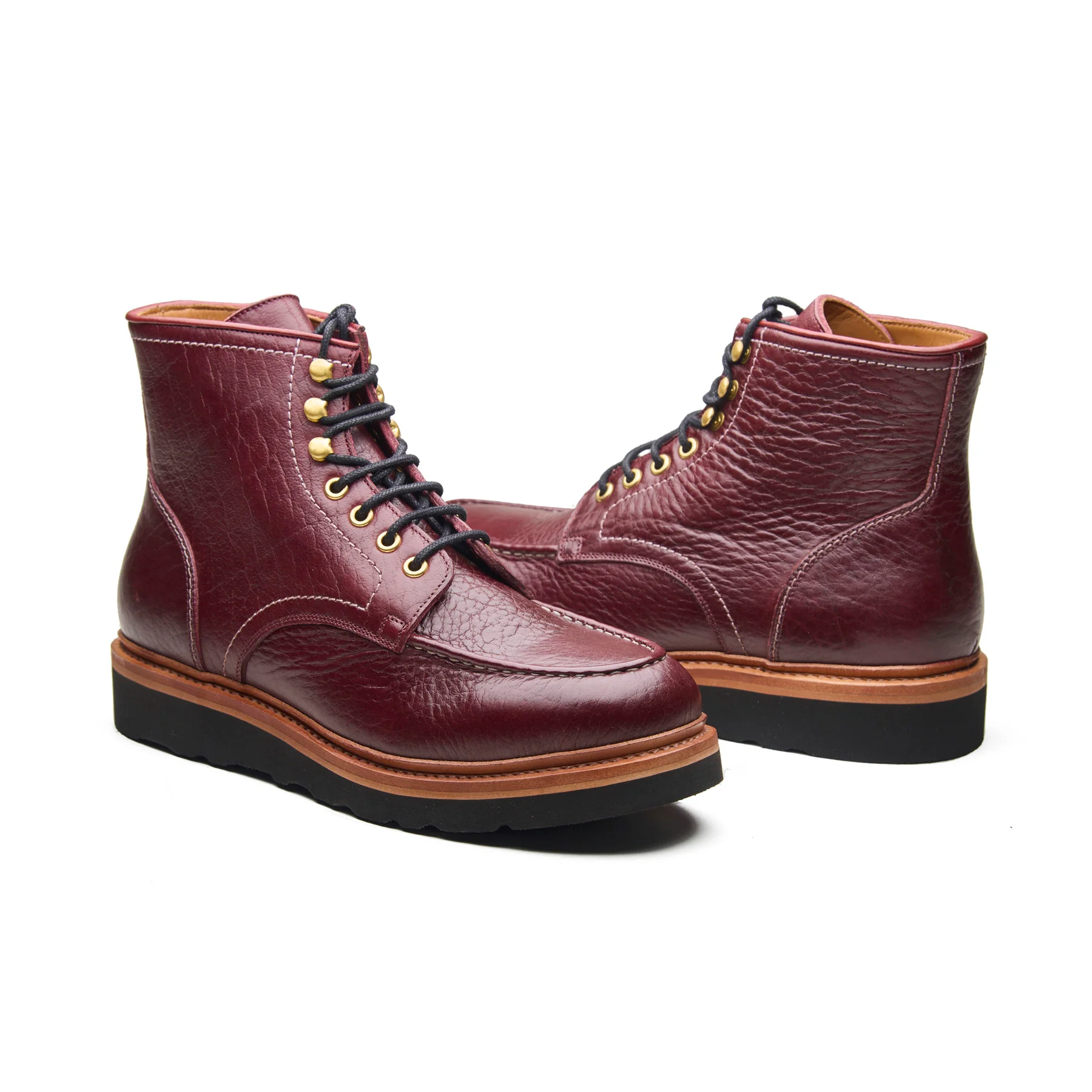Dallas, Moctoe Boot - Burgundy Bison | Hand Welted Boots 2.0 - Image 5