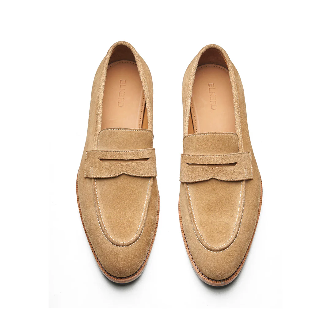 Denver, Penny Loafer - Castorino Suede Cashew | Hand Welted Classics Collection - Image 2