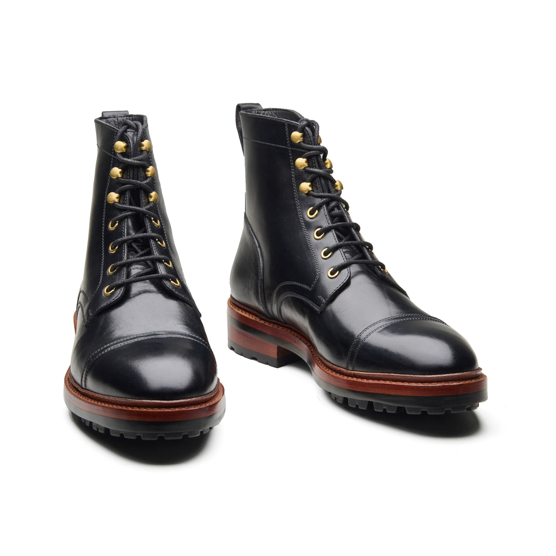 Dixon, Cap-Toe Derby Boot - Black Chromexcel | Hand Welted Service Boots - Image 3