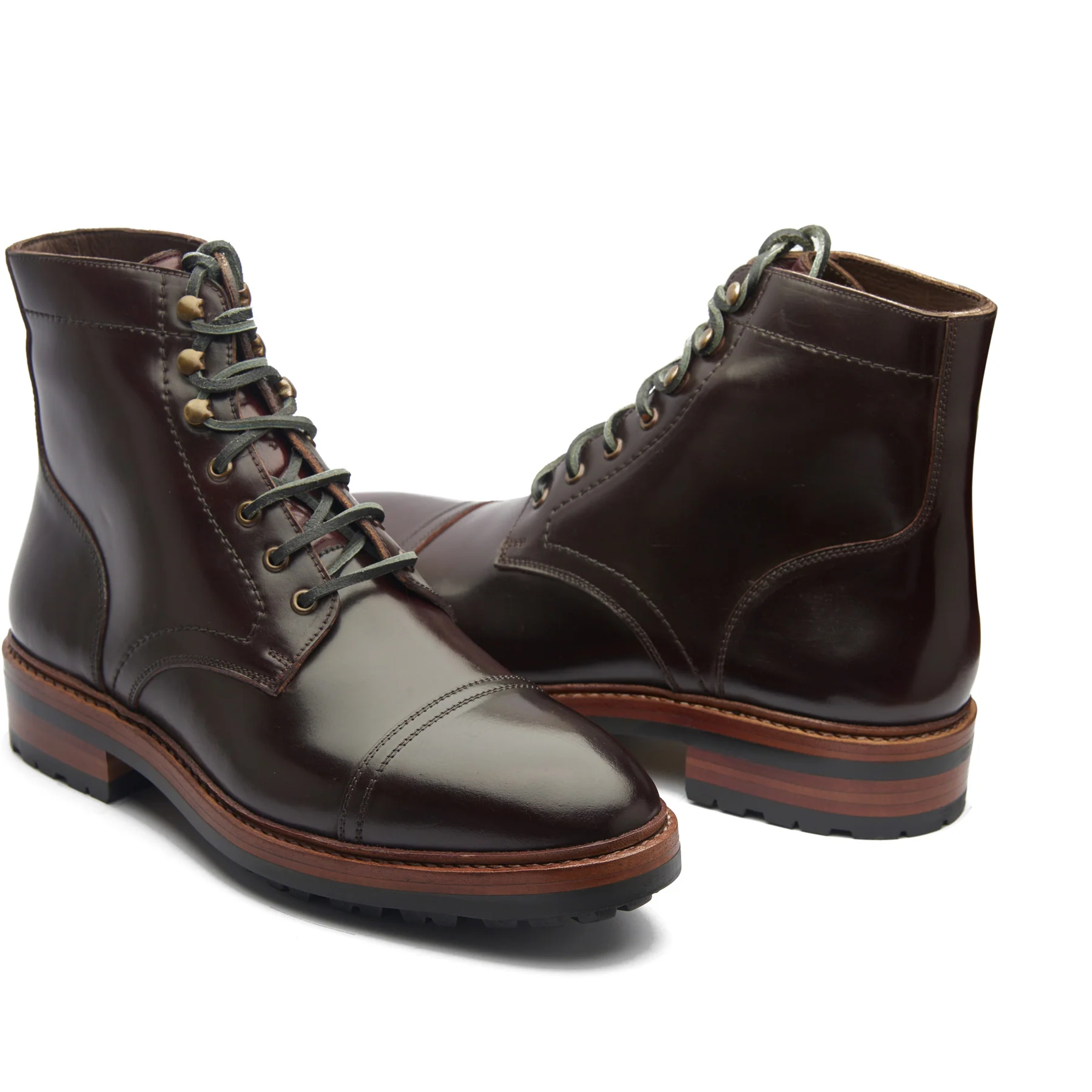 Dixon, Cap-Toe Derby Boot - Shell Cordovan Color#8 | Hand Welted Cordovan Series - Image 4