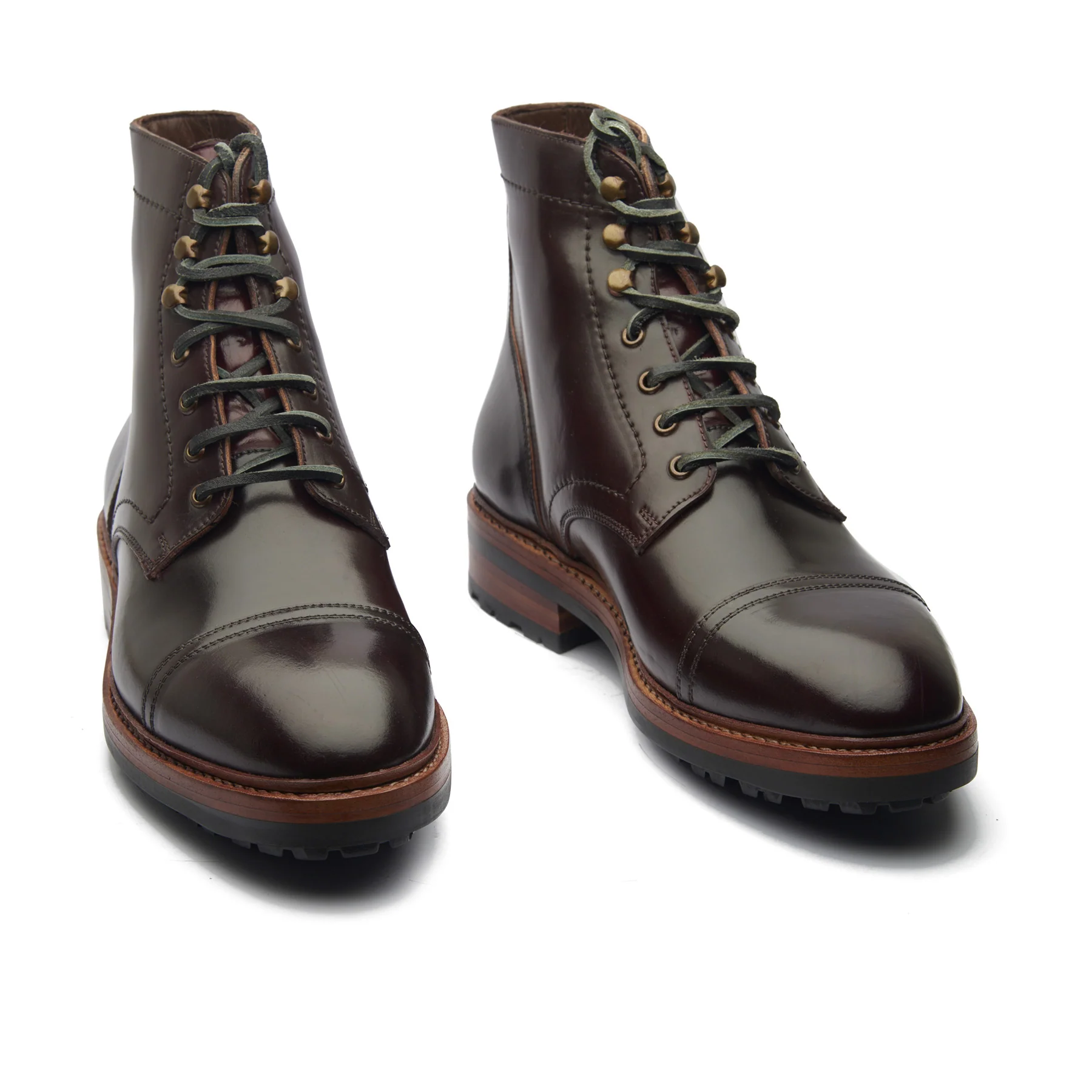 Dixon, Cap-Toe Derby Boot - Shell Cordovan Color#8 | Hand Welted Cordovan Series - Image 6