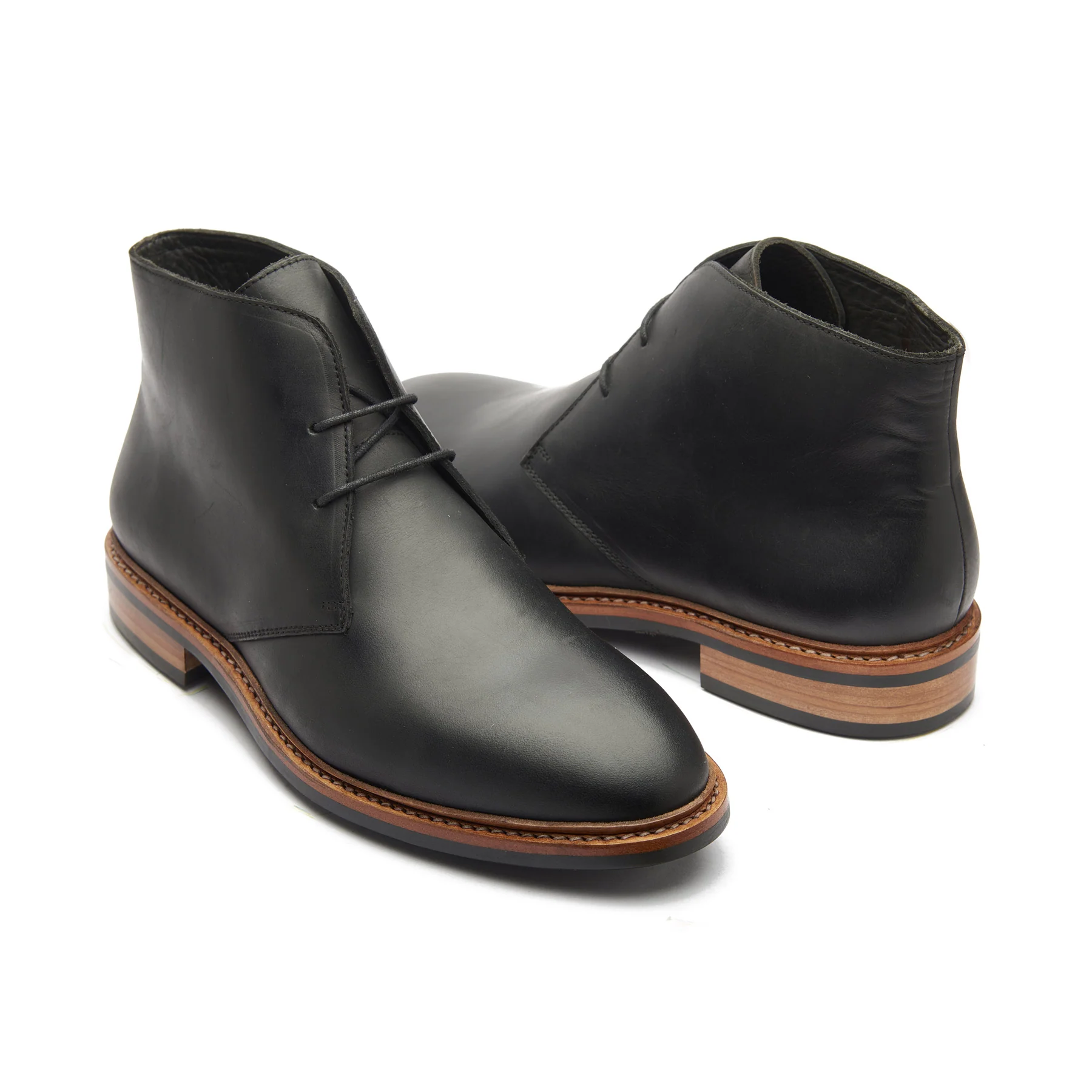 Fenrir, Chukka Boot - Black Pull-up | Storm Welt Construction | Hand Welted Stout Boots - Image 3