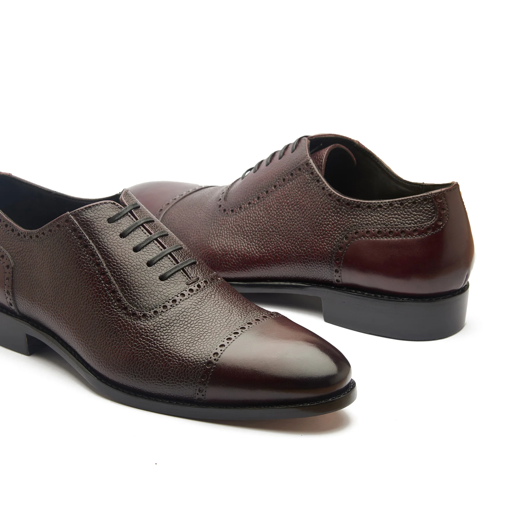 Huayra, Adelaide Oxford - Burgundy Pebble Grain | Hand Welted Contemporary Classics - Image 3