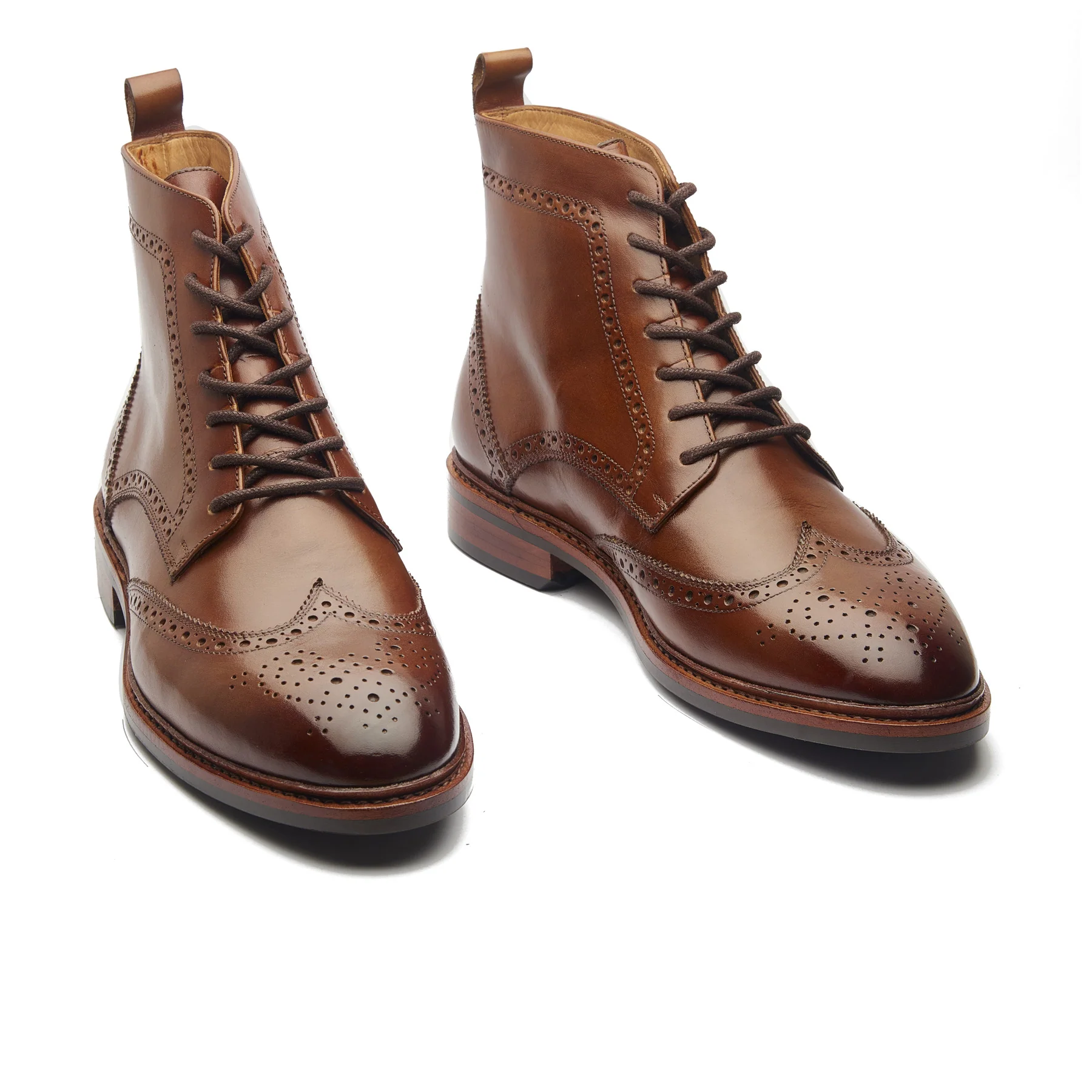 Lewinsky, Wingtip Derby Boot - Walnut Tan | Hand-welted Classics Collection - Image 5