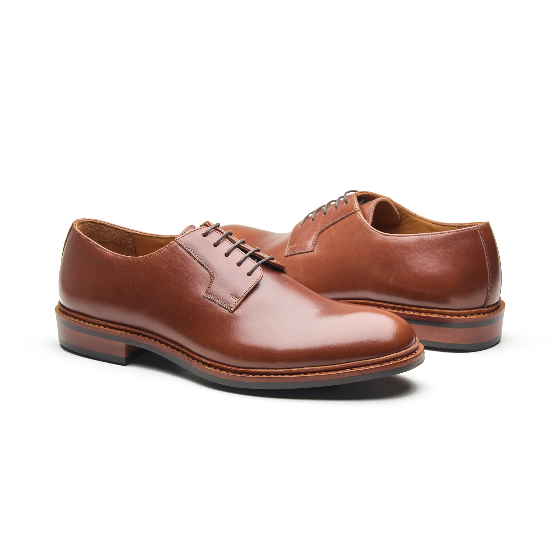 Luke, Blucher Derby - Cognac Hidro Pullup | Handwelted Classics - Image 5