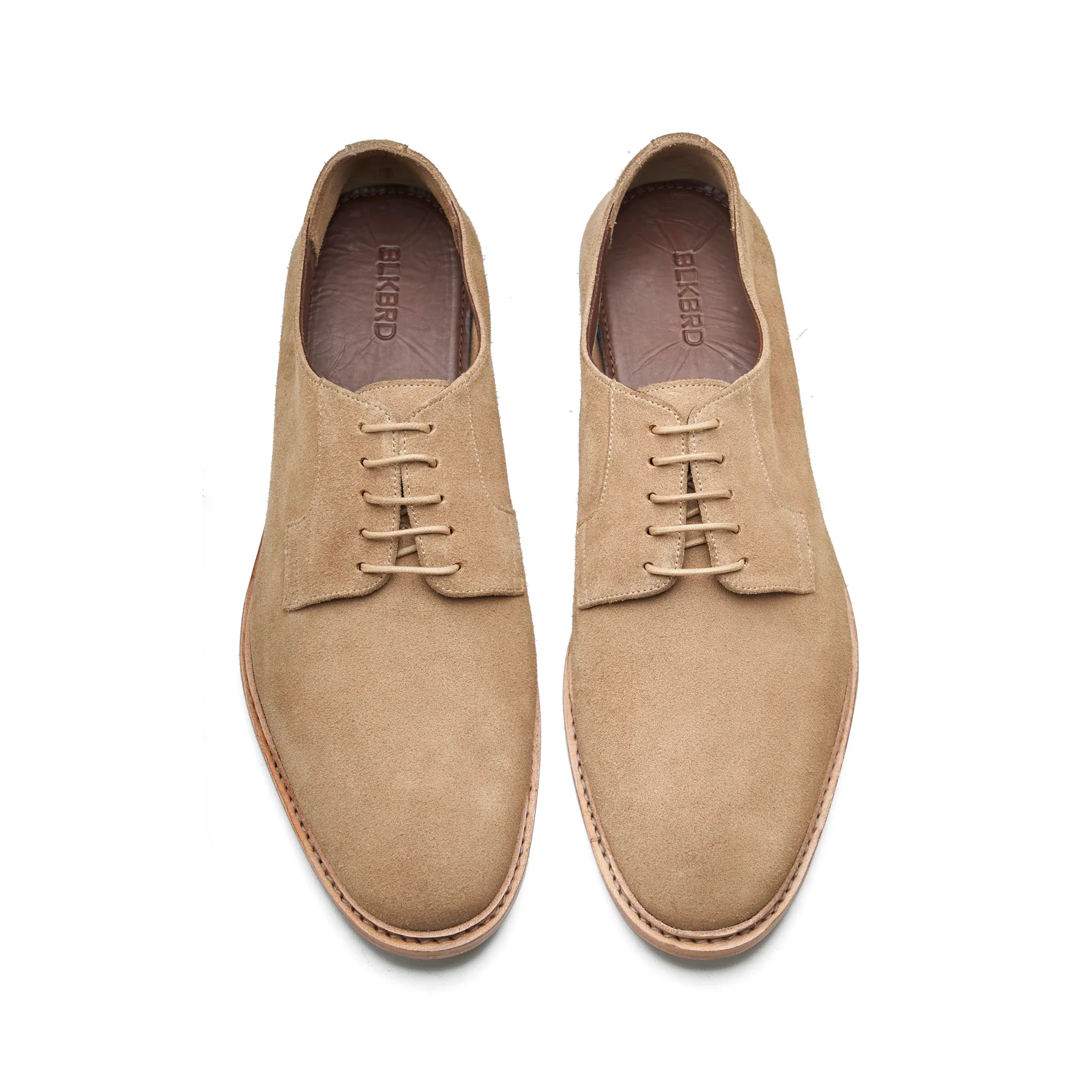 Luke, Blucher Derby- Beige Go Rain Suede | Summer Classics - Image 2