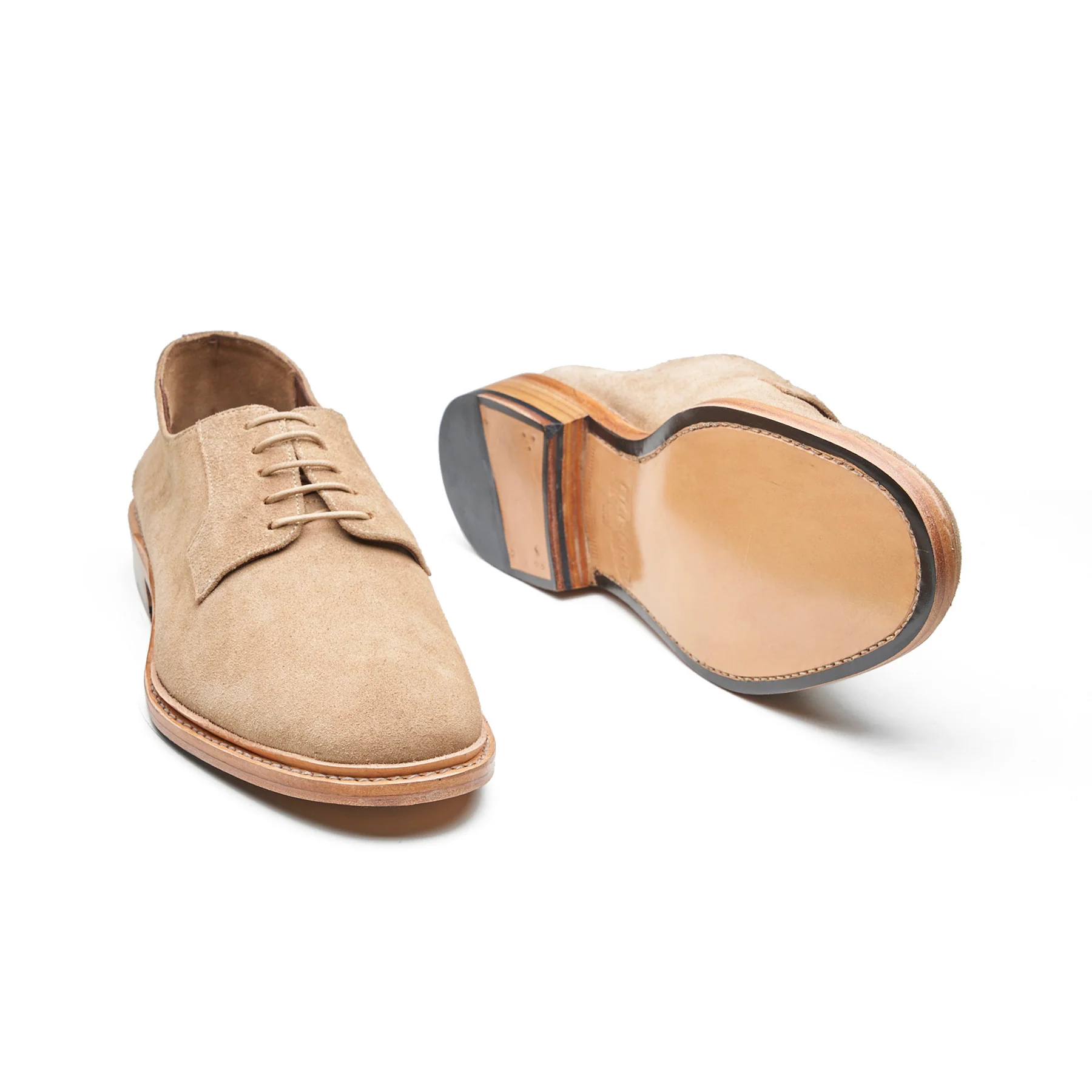 Luke, Blucher Derby- Beige Go Rain Suede | Summer Classics - Image 4