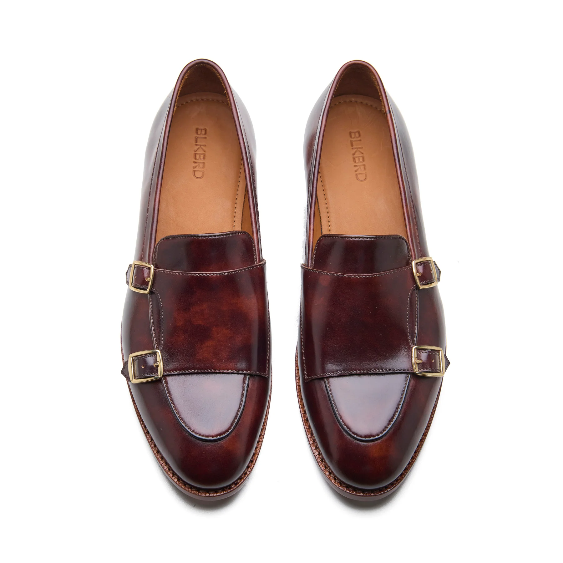 Myron, Monk-Strap Loafer -Chestnut Museum Calf | New Age - Image 2