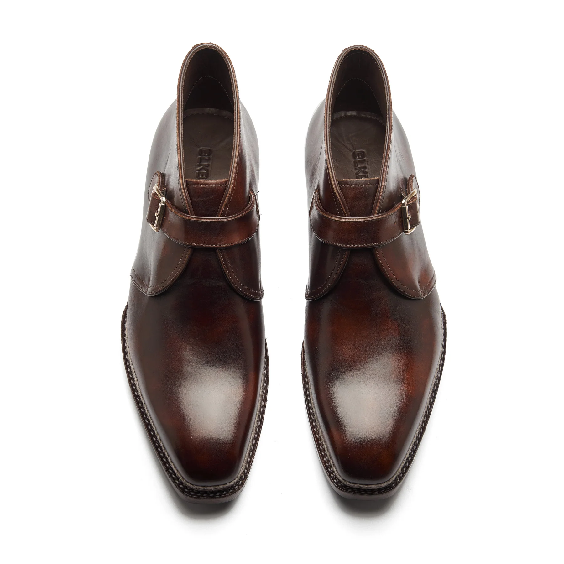 Veyron-X, Single Monk Chukka Boot - Chestnut Museum Calf | New Age - Image 2