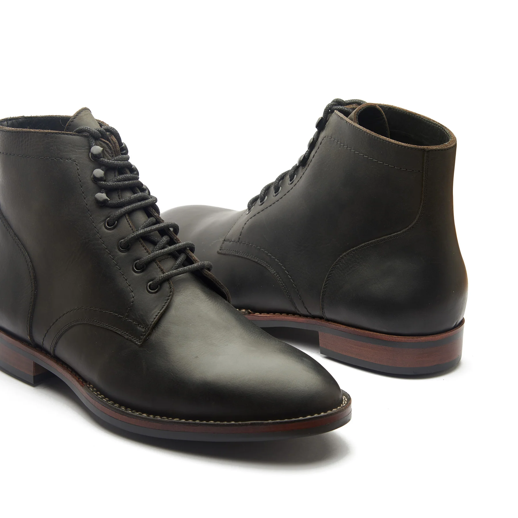 Rudiger, Service Boot - Black Waxy Pullup | Stitchdown Construction - Image 3