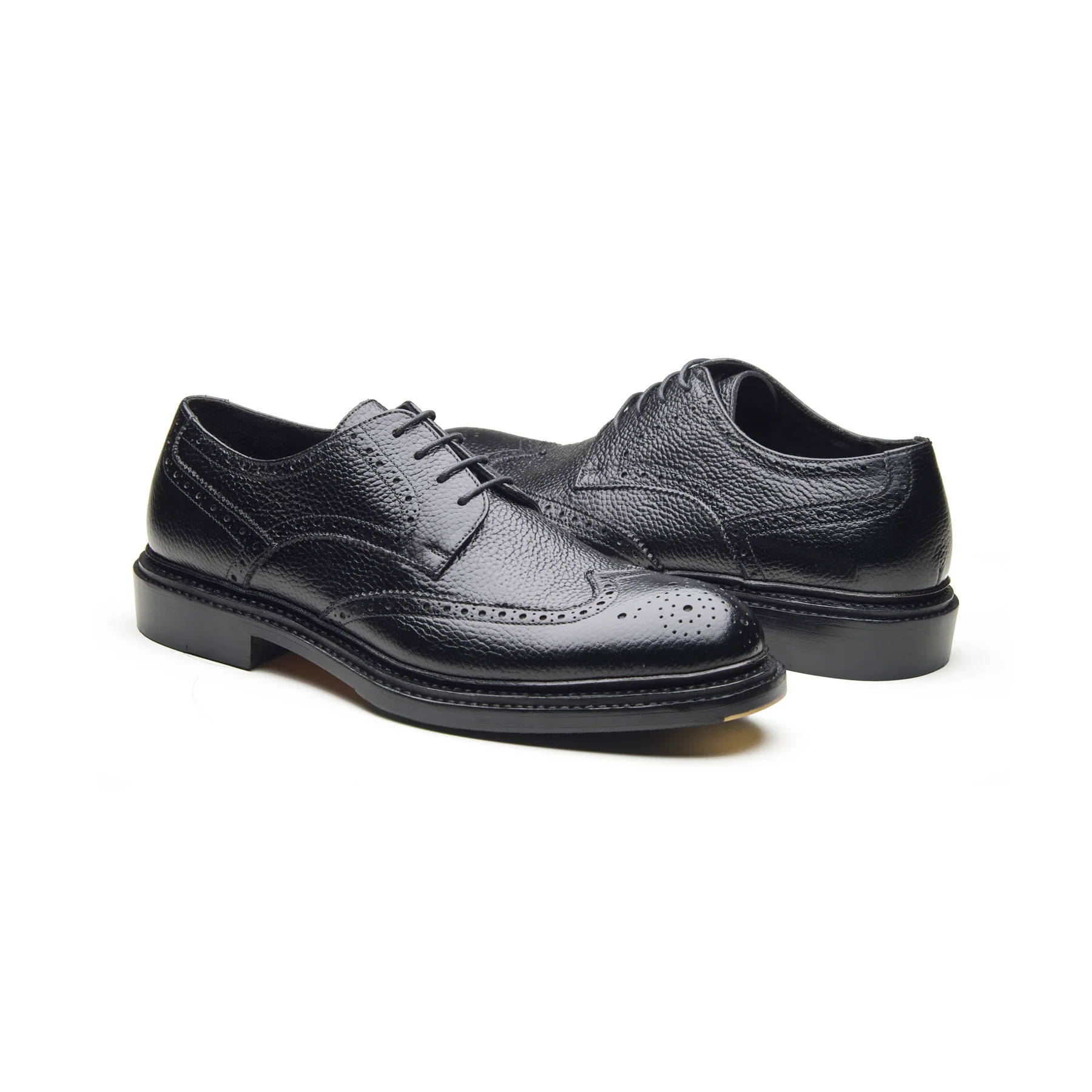 Rudolph-X, Wingtip Derby - Black Milled Grain | New Age - Image 4